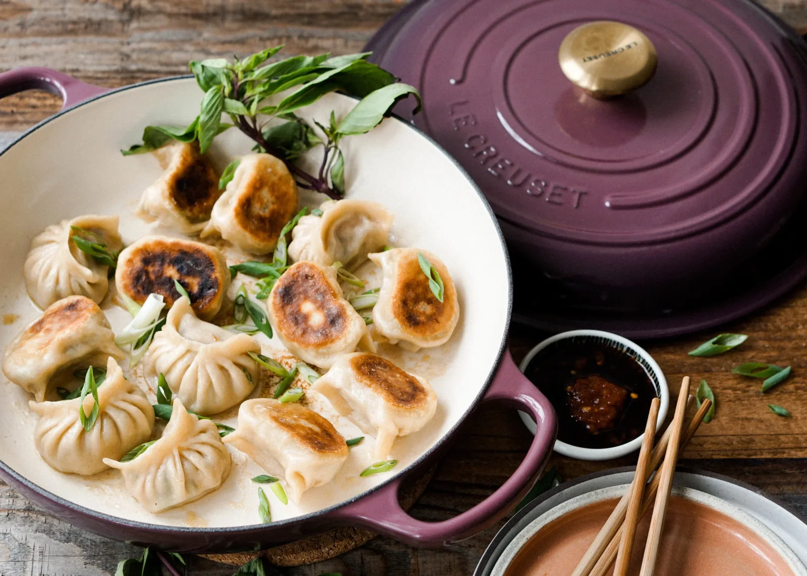 Chicken Basil Momos (Steamed)