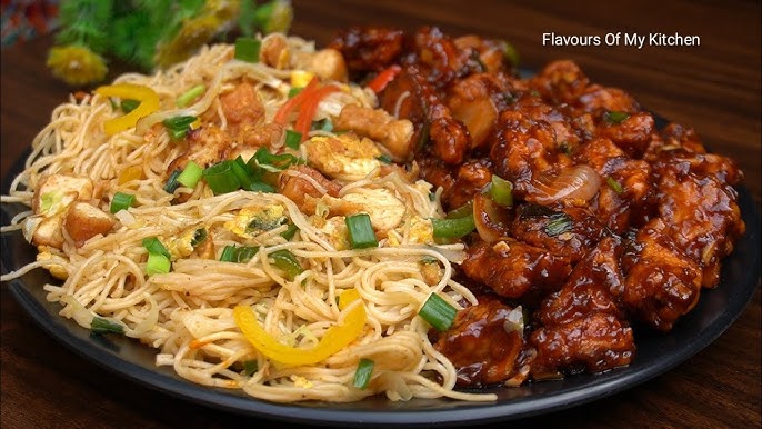 Chicken Hakka Noodles + Chicken Chilly